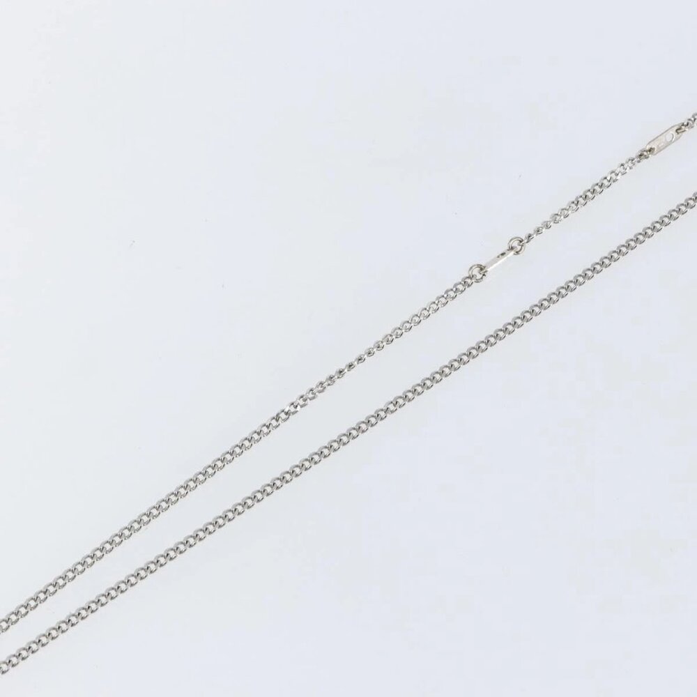 LOUIS VUITTON Monogram Row Necklace metal Silver M02254 LV Auth 143366 - Picture 5 of 16